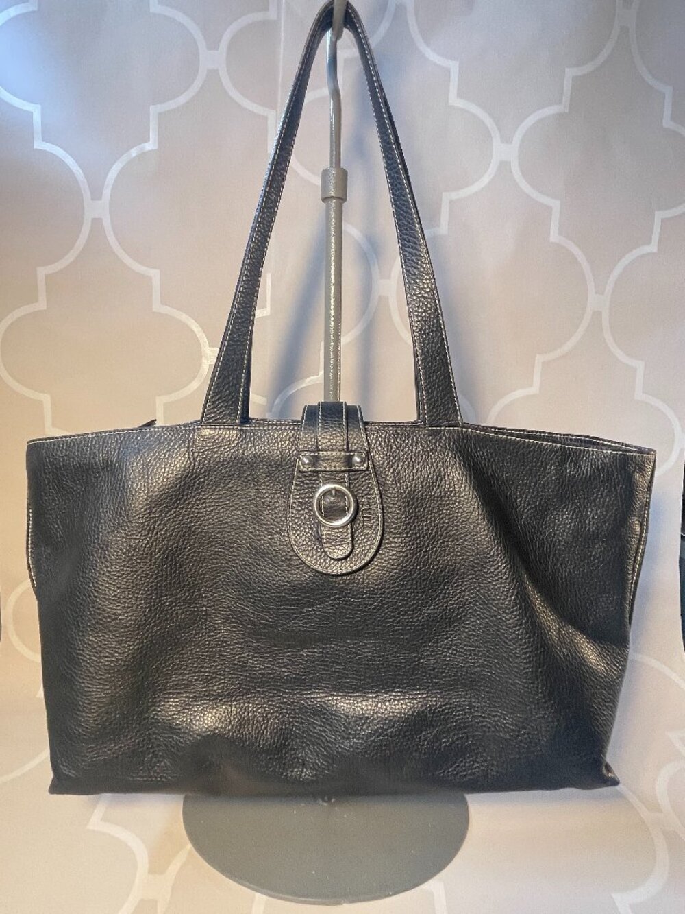Furla Large Italian Leather Tote Bag Made in Italy Shoulder Work Laptop Bag
